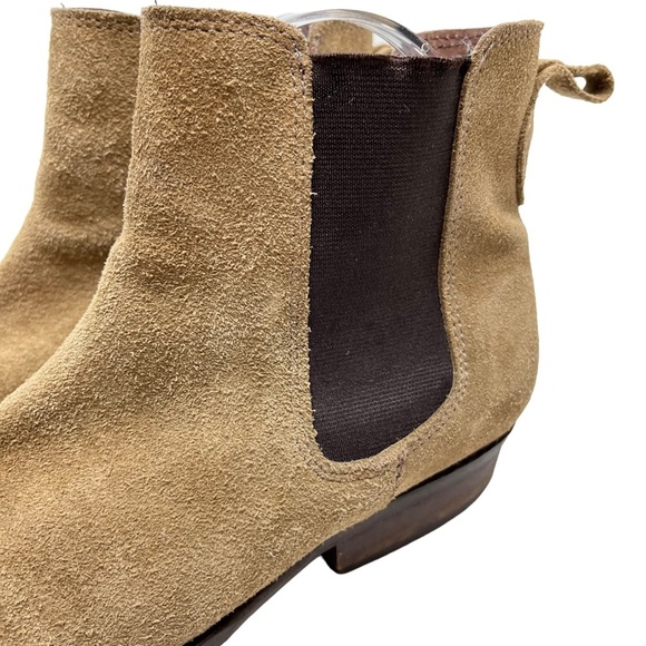 JEFFREY CAMPBELL Genuine Leather Suede Tan Brown Ankle Booties Boots Shoes 6.5 - Picture 8 of 16